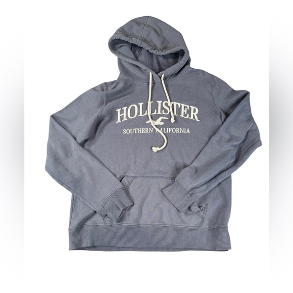 Hollister Pullover Small Blue Hooded Long Sleeve Sweatshirt Womens Y2K 0157 - Picture 3 of 8